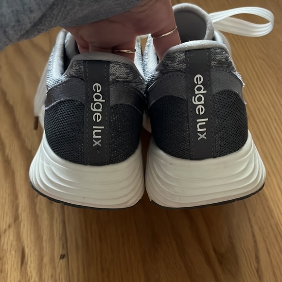 Gray and white adidas edge lux 3 bounce sneakers - Picture 3 of 7